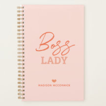 Chefe Lady Modern Cor-de-rosa - Script Laranja Per