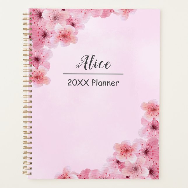 Agenda Cherry Blossom Personalize Planner (Frente)