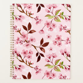 Agenda Cherry Blossomo Fundo Rosa