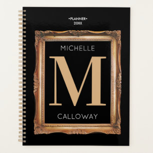 Agenda Chic Black & Dourado Monograma