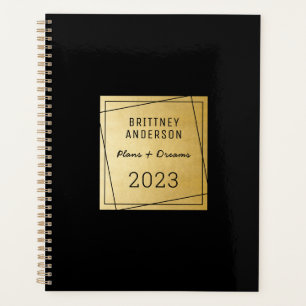 Agenda Chic Dourado Moderno