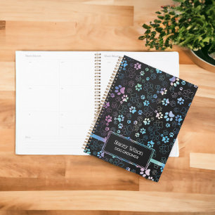 Agenda Chic Holographic Paw Print Patterno Groomer de Cãe