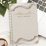 Agenda Chic Moderna de Agitação de Mármore Dourado Elegan<br><div class="desc">Elevem seu planejamento com este elegante design de agata de mármore dourado. Perfeito para mulheres empresárias, cabeleireiros e maquiadoras, este planejador combina o chic moderno com funcionalidade. O brilho luxuoso e o trabalho de arte de mármore acrescentam um toque sofisticado à sua organização diária. Ideal para aqueles que apreciam na...</div>