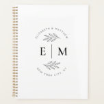 Agenda Chic Moderno Minimalista do Casamento<br><div class="desc">Composto por sans serif e serif tipografia. Tudo contra um pano de fundo de branco puro. Estes elementos são modernos,  simples e quicos. Este foi projetado pelo White Paper Birch Co. exclusivo para Zazzle. Disponível aqui: http://www.zazzle.com/store/whitepaperbirch</div>