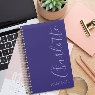 Agenda Chic Simples Roxo Personalizado