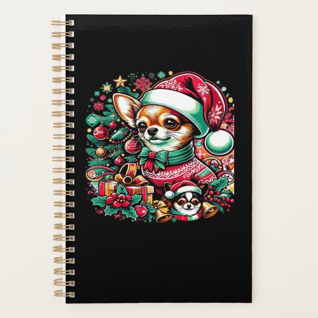 Agenda Chihuahua Christmas Cheer! Classic T-Shirt (Frente)