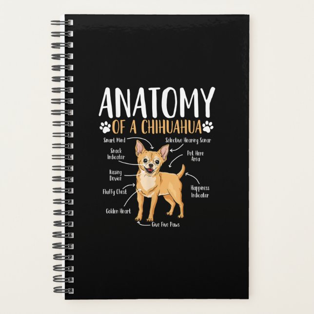 Agenda Chihuahua Dog Anatomy (Frente)