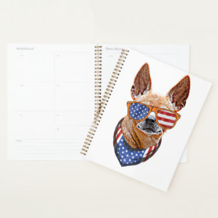 Agenda Chihuahua Dog EUA Independência Americana 4 de jul