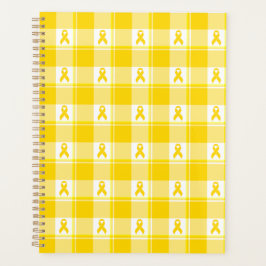 Agenda Childhood Cancer Awareness Plaid Gold Ribbon