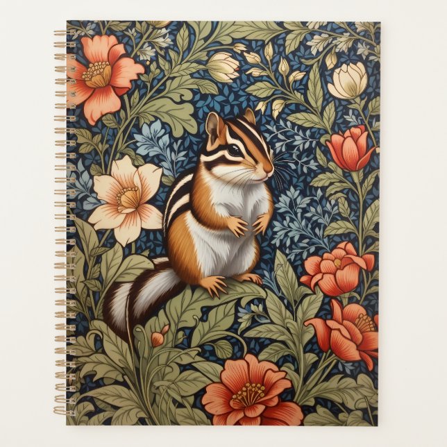 Agenda Chipmunk Bonito William Morris Inspirou Floral (Frente)