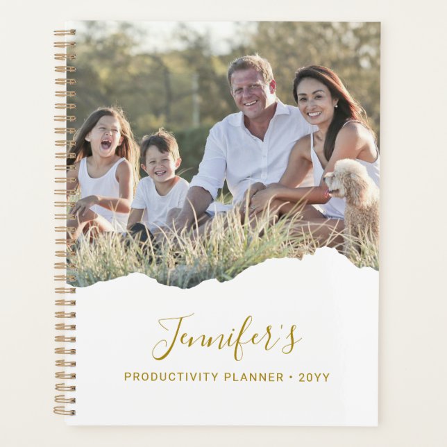 Agenda Chique Personalizado Foto Rasgada (Frente)