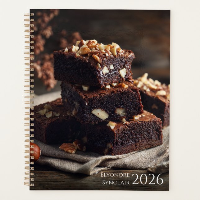 Agenda Chocolate Brownie Dessert 2026 (Frente)