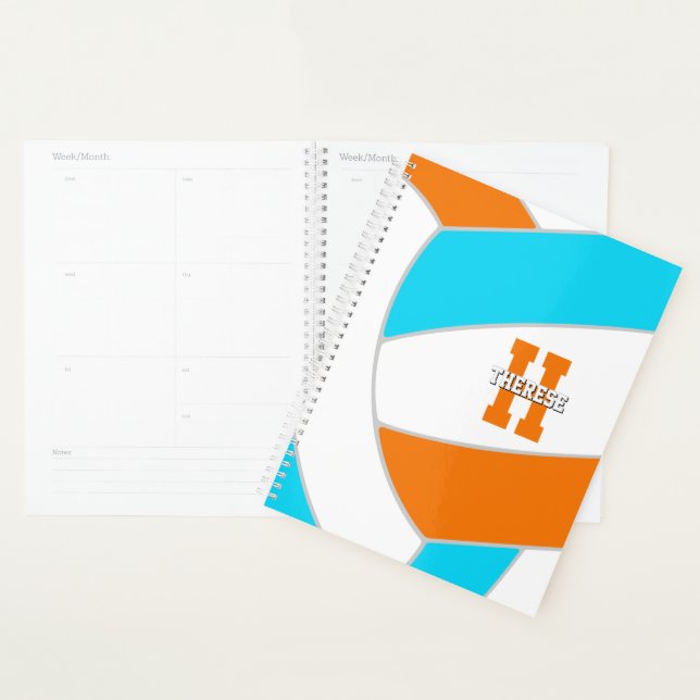 Agenda choose ANY team colors girls boys volleyball (Exibição)