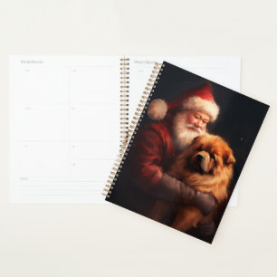 Agenda Chow Chow com Papai Noel Natal Festivo