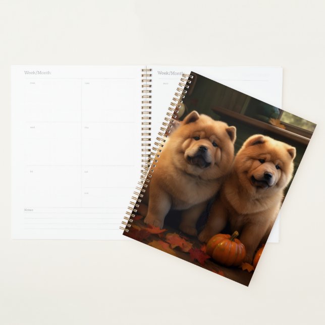 Agenda Chow Chow Puppy Autumn Delight Pumpkin (Exibição)