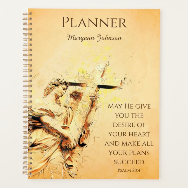 Agenda Christian Planner com Bíblia Verse (Frente)