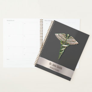 Agenda Chrome Holographic 3D Caduceus Medical