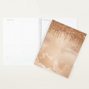 Agenda Chuva brilhante de cobre em mármore de cobre