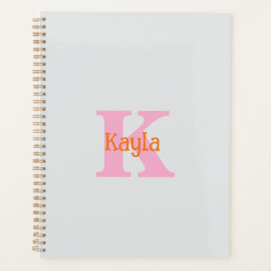 Agenda Chuva de Noiva Casamento Laranja Rosa Cinza Claro