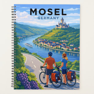 Agenda Ciclismo no Mosel Alemanha Arte de Viagem Vintage