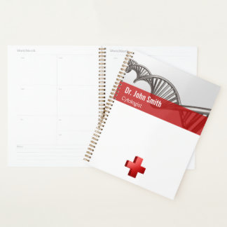 Agenda Ciência Profissional DNA Strand Cross Medical