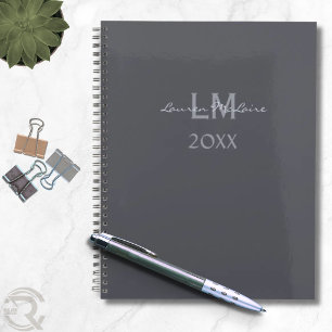 Agenda Cinza Ardósia Elegante Corporativo Profissional Mi