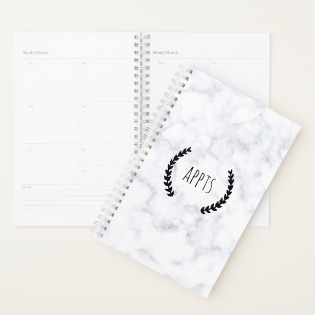 Agenda cinza cinza marble granite, moderna nomeação de ch (Exibição)