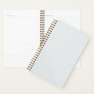 Agenda Cinza Claro Floral Geométrico Padrão Moderno de