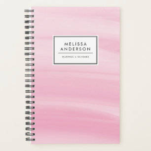 Agenda Cinza de Água Cor Rosa Chic Lavar Moderno
