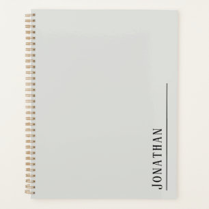Agenda Cinza de luz minimalista monograma