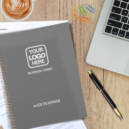 Agenda Cinza| Logotipo de empresa branco profissional mod