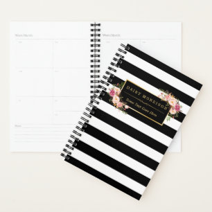 Agenda Cinza-rosa-rosa-branca-azul-clara-cinzenta-Dourada