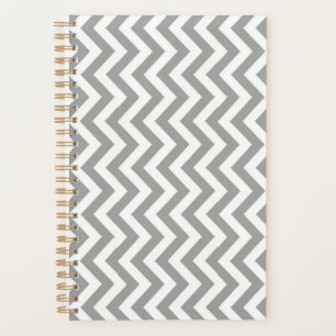 Agenda Cinza White Chevron