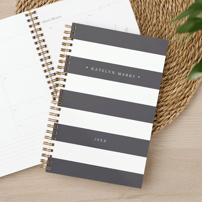 Agenda Cinzas personalizadas e faixa branca (Criador carregado)