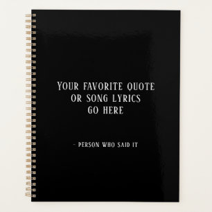 Agenda Citação personalizada ou letra de música