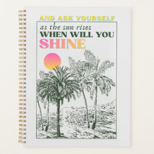 Agenda Citação retro inspiradora de autocuidado