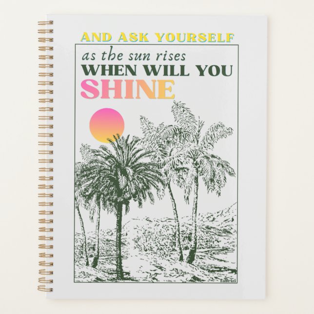 Agenda Citação retro inspiradora de autocuidado (Frente)