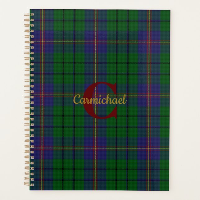 Agenda Clan Carmichael Xadrez Monogrammed (Frente)