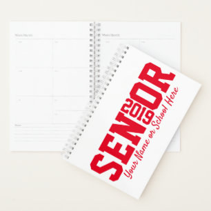 Agenda Classe de Graduação em Mais velho com Letra em Blo