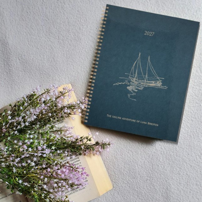 Agenda Classic Blue Gold Inspirational Sailing  (Criador carregado)