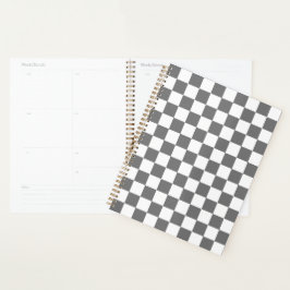 Agenda Classic grey checkerboard