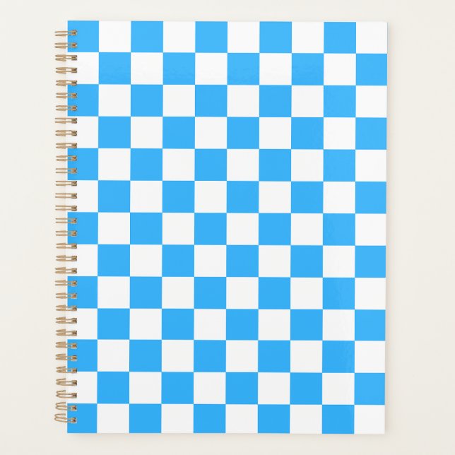 Agenda Classic light blue checkerboard  (Frente)