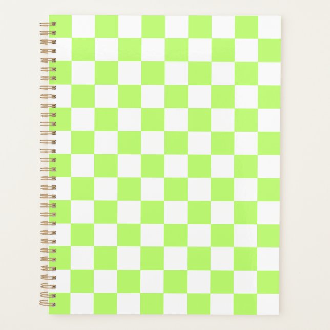 Agenda Classic visual lime checkerboard  (Frente)