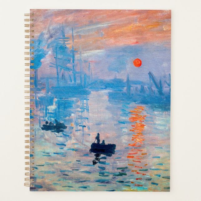 Agenda Claude Monet - Impressão, Assalto do Sol (Frente)