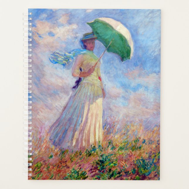Agenda Claude Monet - Mulher com Parasol virada para a di (Frente)