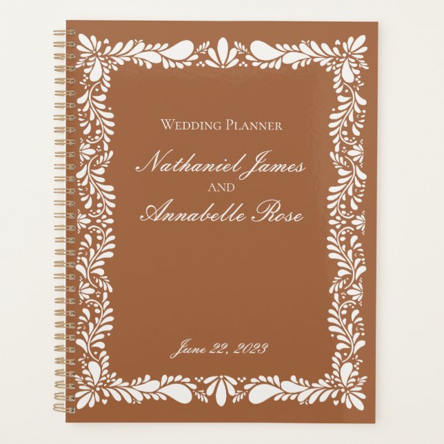 Agenda Clay Talavera Azulejo Espanhol Fiesta Floral Wedin (Frente)