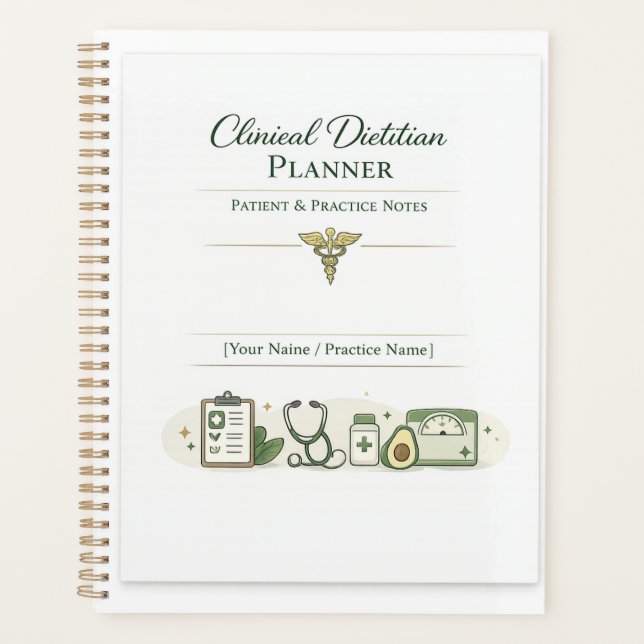 Agenda Clinical Dietitian Planner Patient &Practice Notes (Frente)