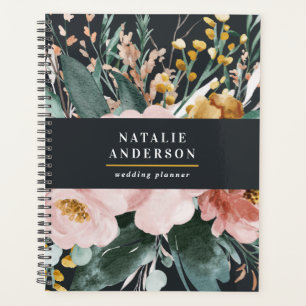 Agenda Clorideira moderna, floral e folhagem elegante