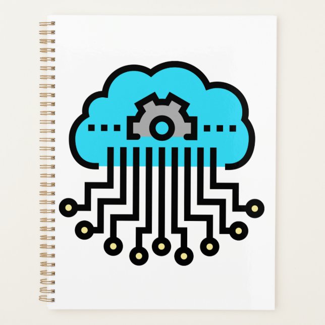 Agenda Cloud Computing Network Circuit Gear Tech (Frente)