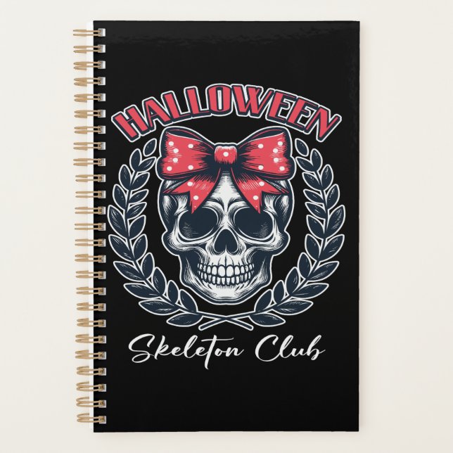 Agenda Clube do Esqueleto de Halloween (Frente)